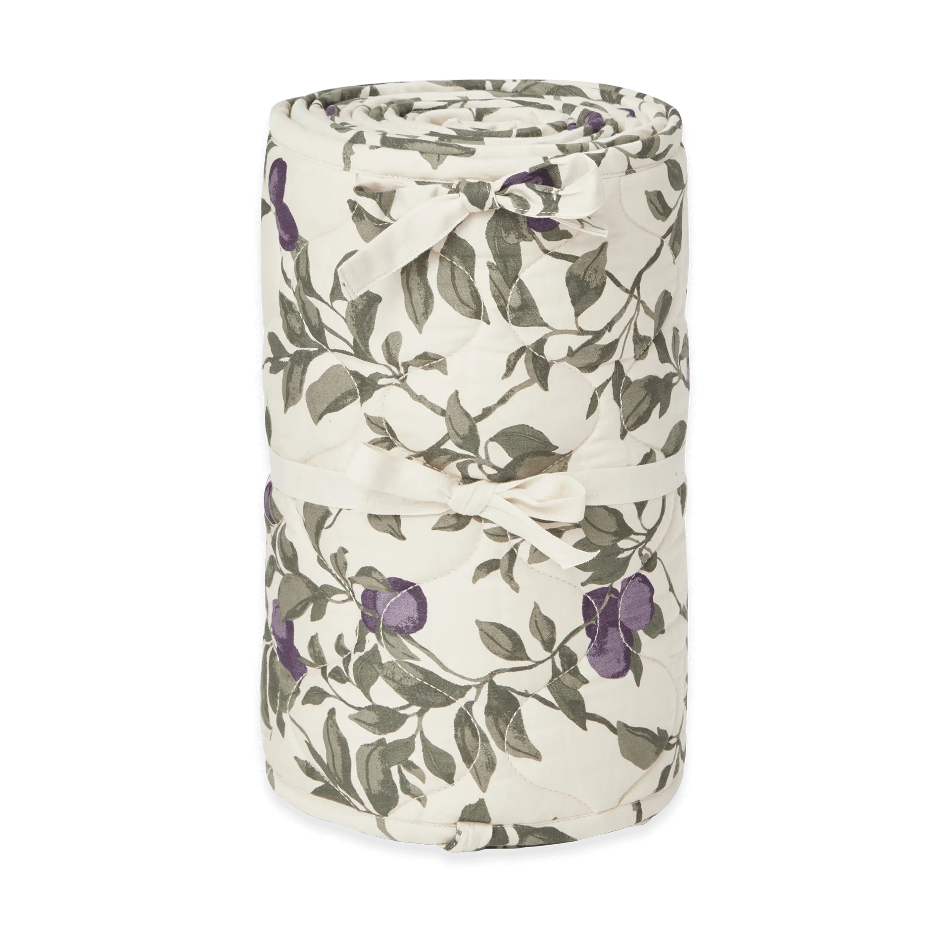 Plum satijnen gewatteerde ledikantbeschermer, 30x360 cm Garbo&Friends