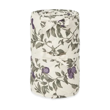 Plum satijnen gewatteerde ledikantbeschermer - 30x360 cm - Garbo&Friends