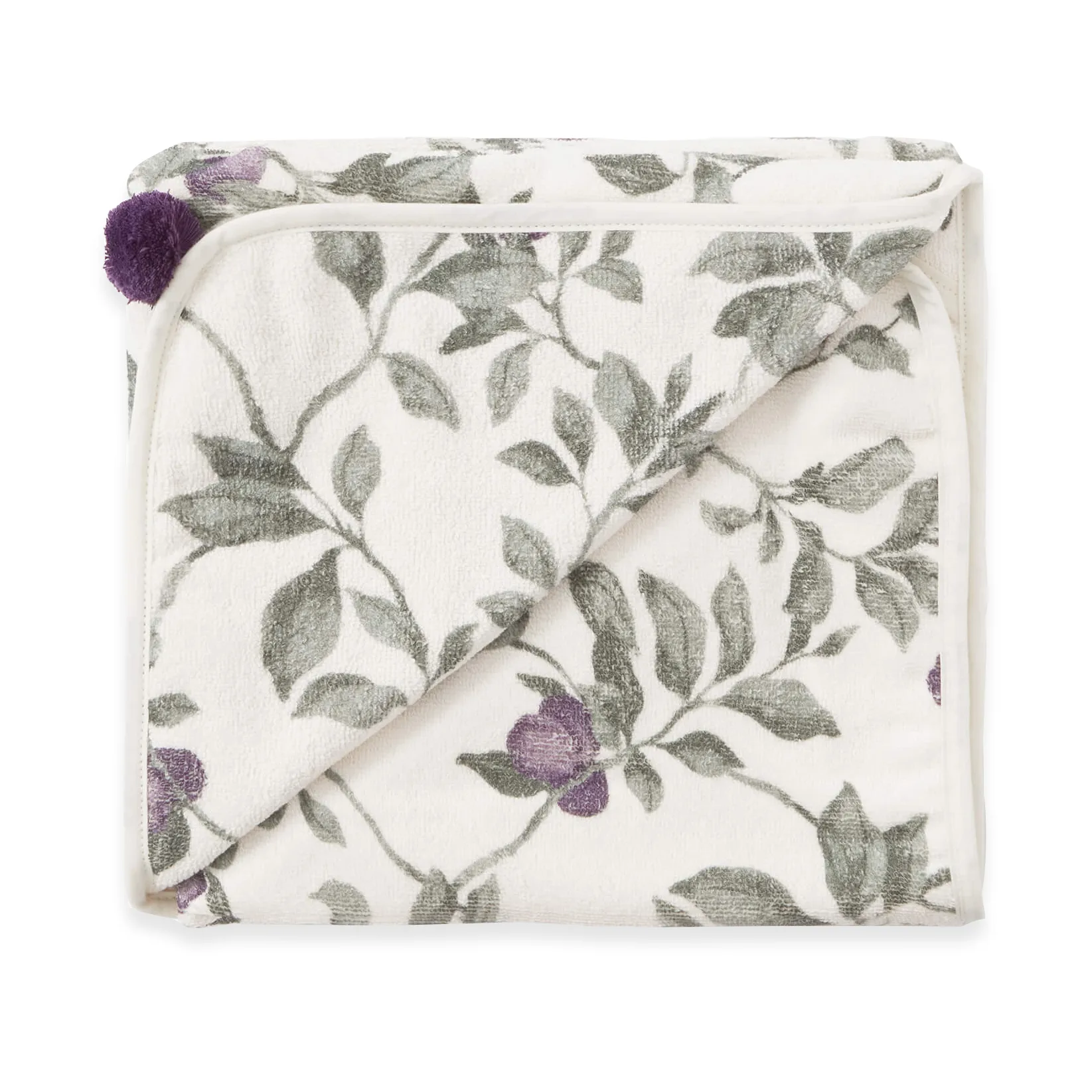 Plum terry handdoek met capuchon, 80x80 cm Garbo&Friends