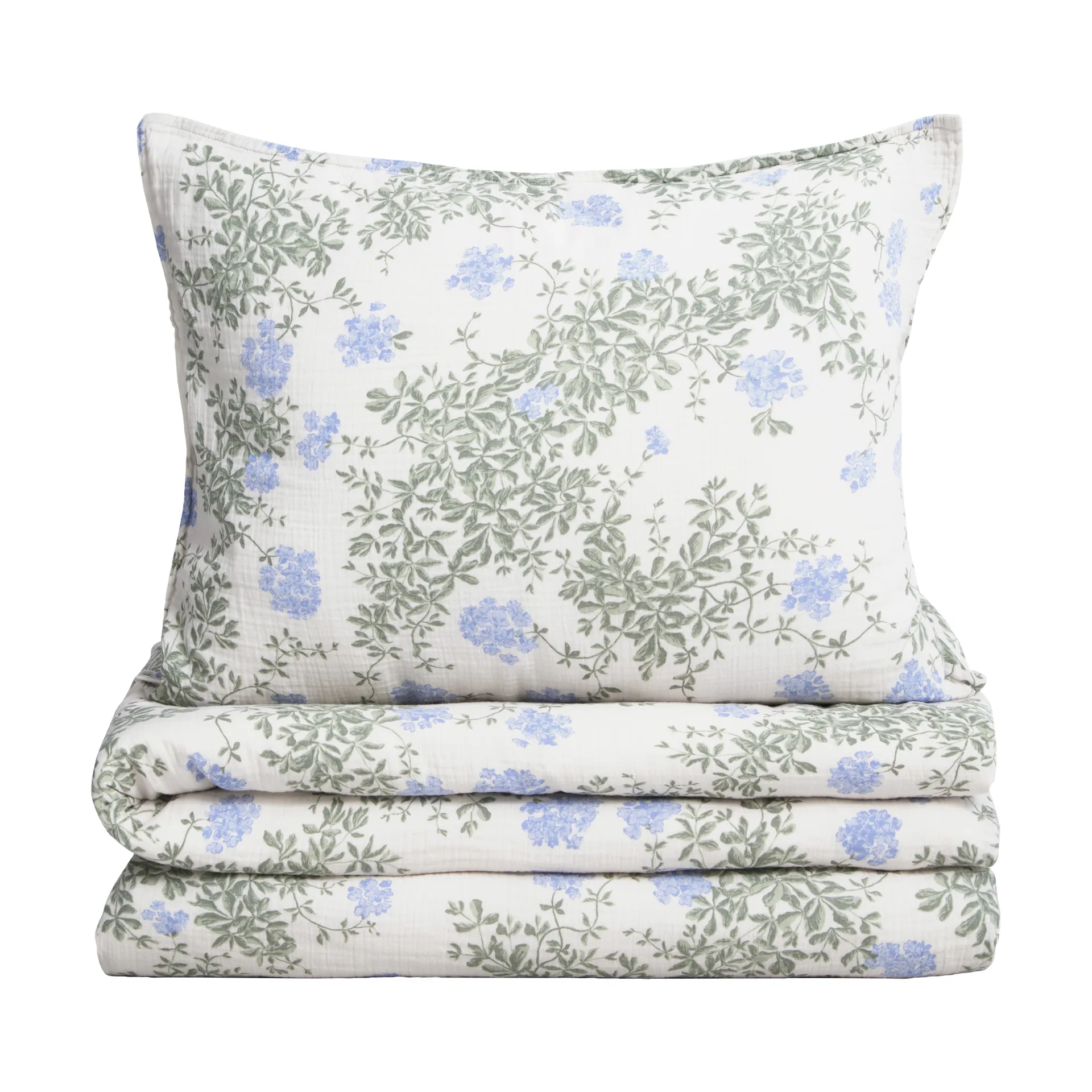 Plumbago Muslin beddengoedset, 140x200 cm/50x70 cm Garbo&Friends
