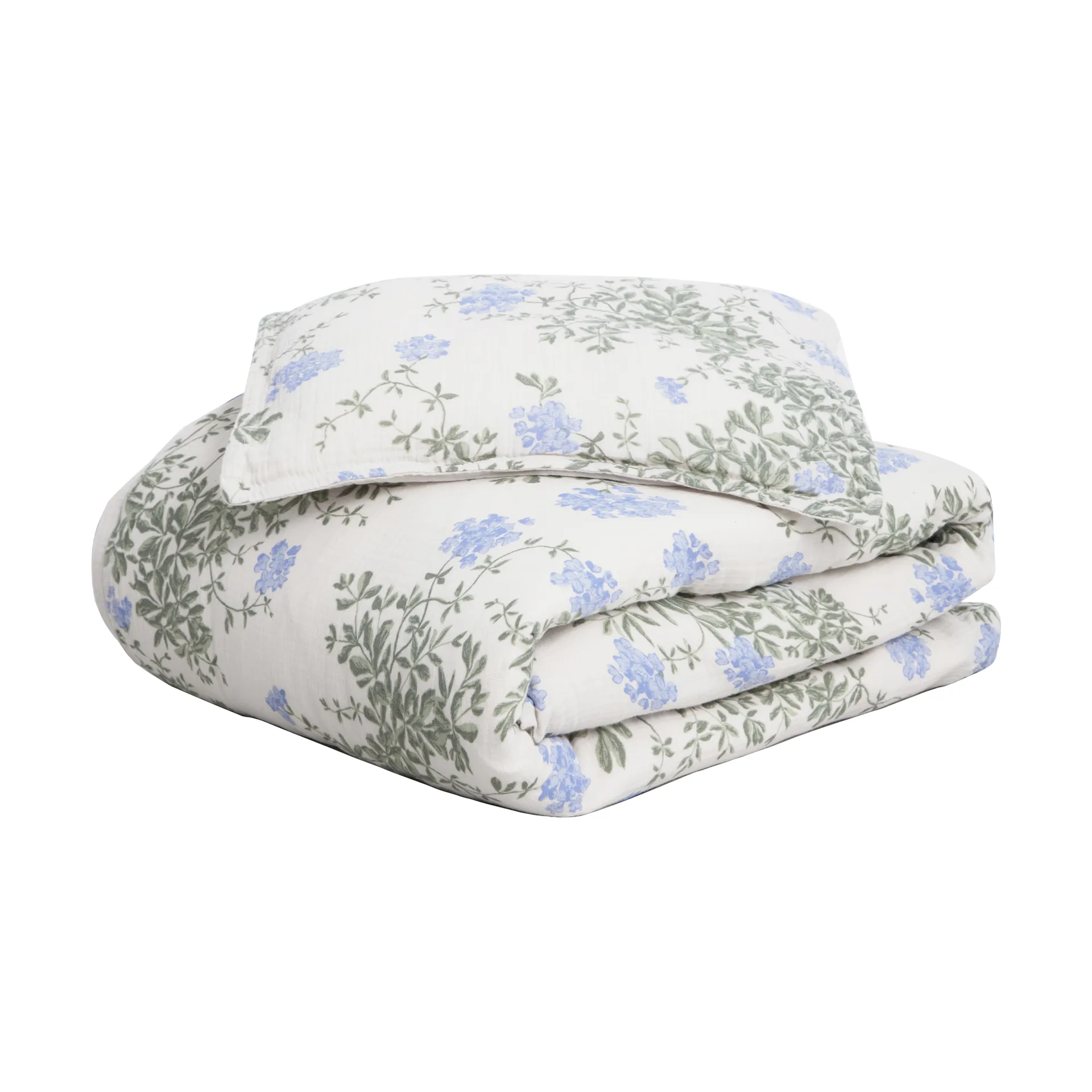 Plumbago Muslin beddengoedset baby, 70x100 cm/40x45 cm Garbo&Friends