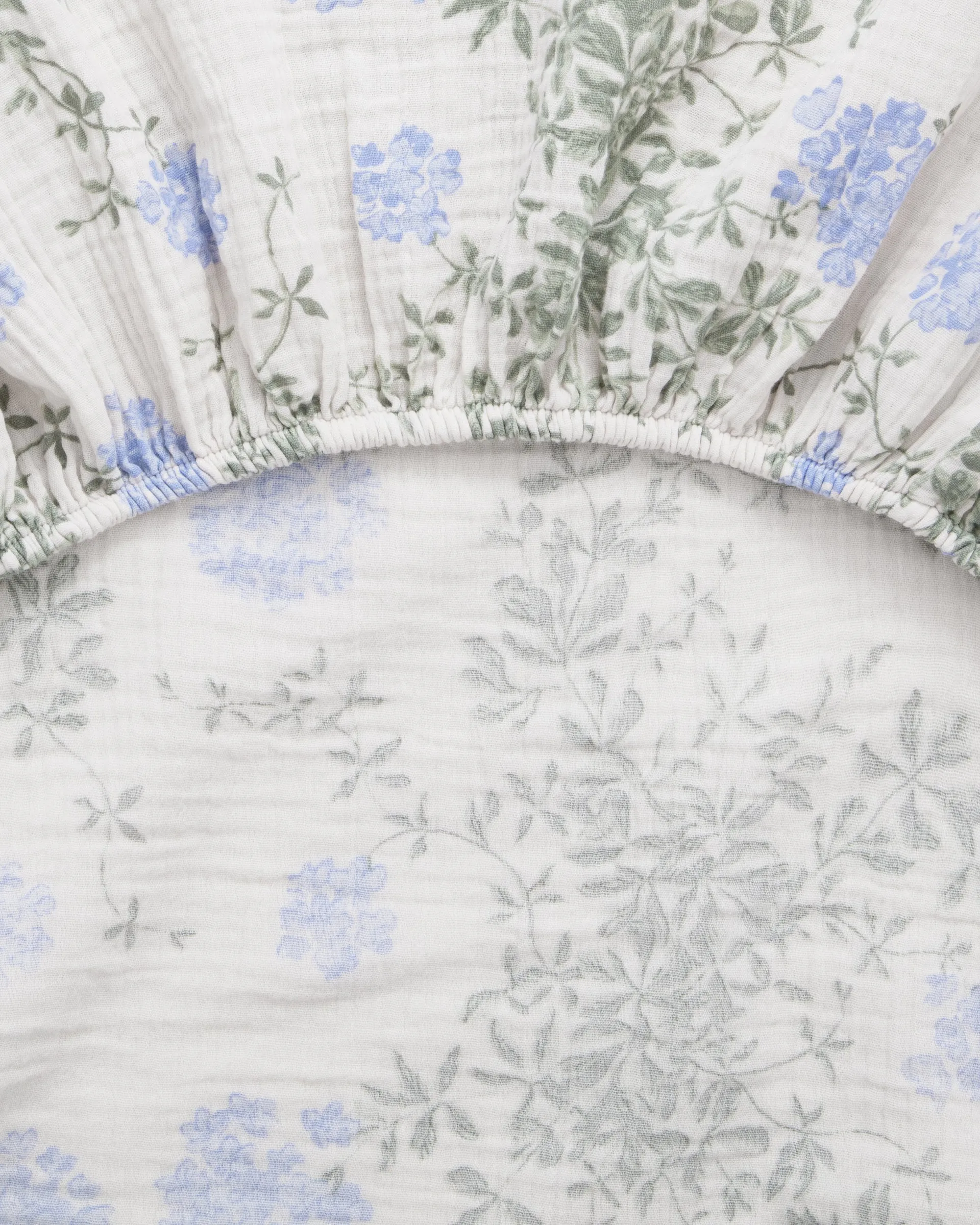 Plumbago Muslin hoeslaken, 160x200x30 cm Garbo&Friends