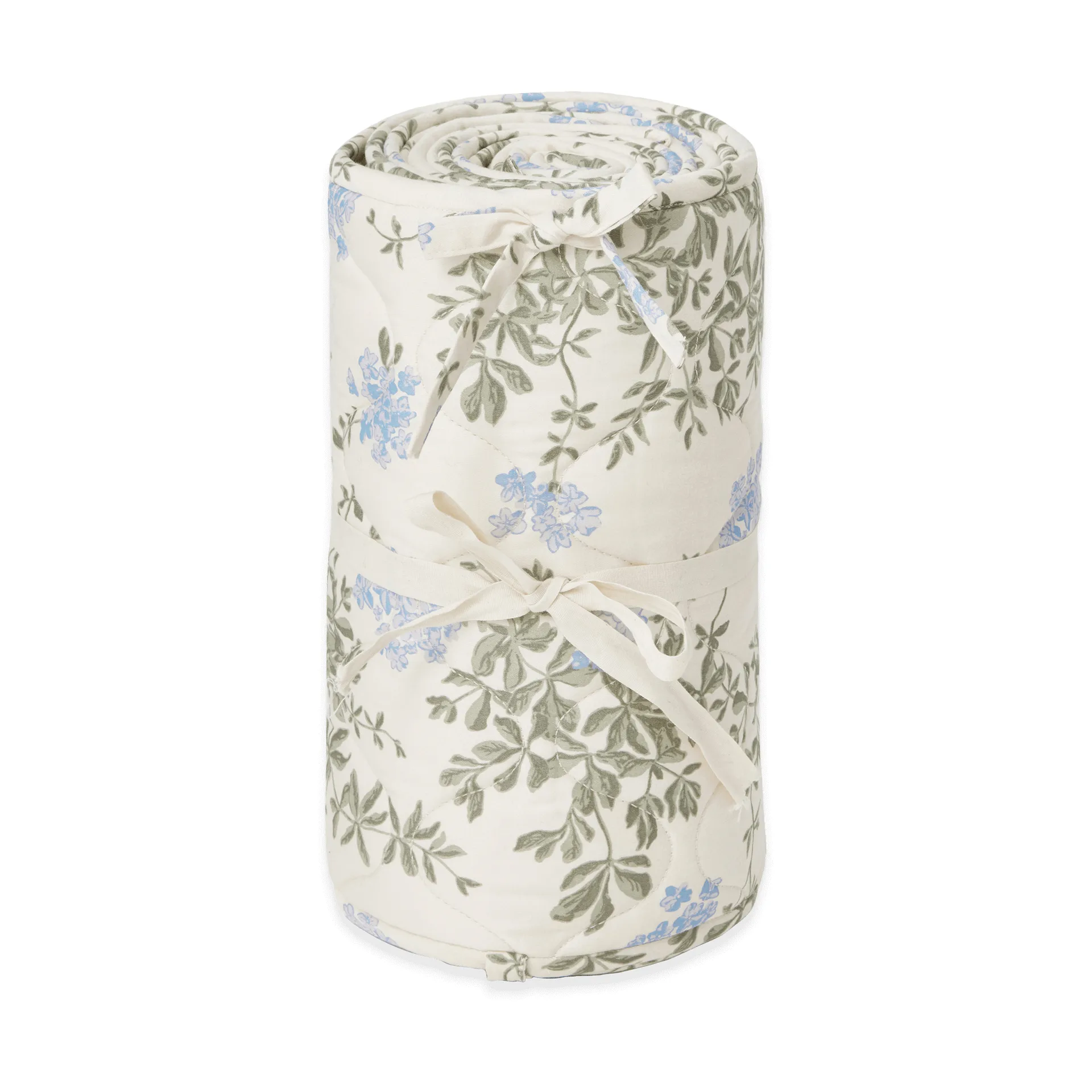 Plumbago satijnen gewatteerde ledikantbeschermer, 30x360 cm Garbo&Friends