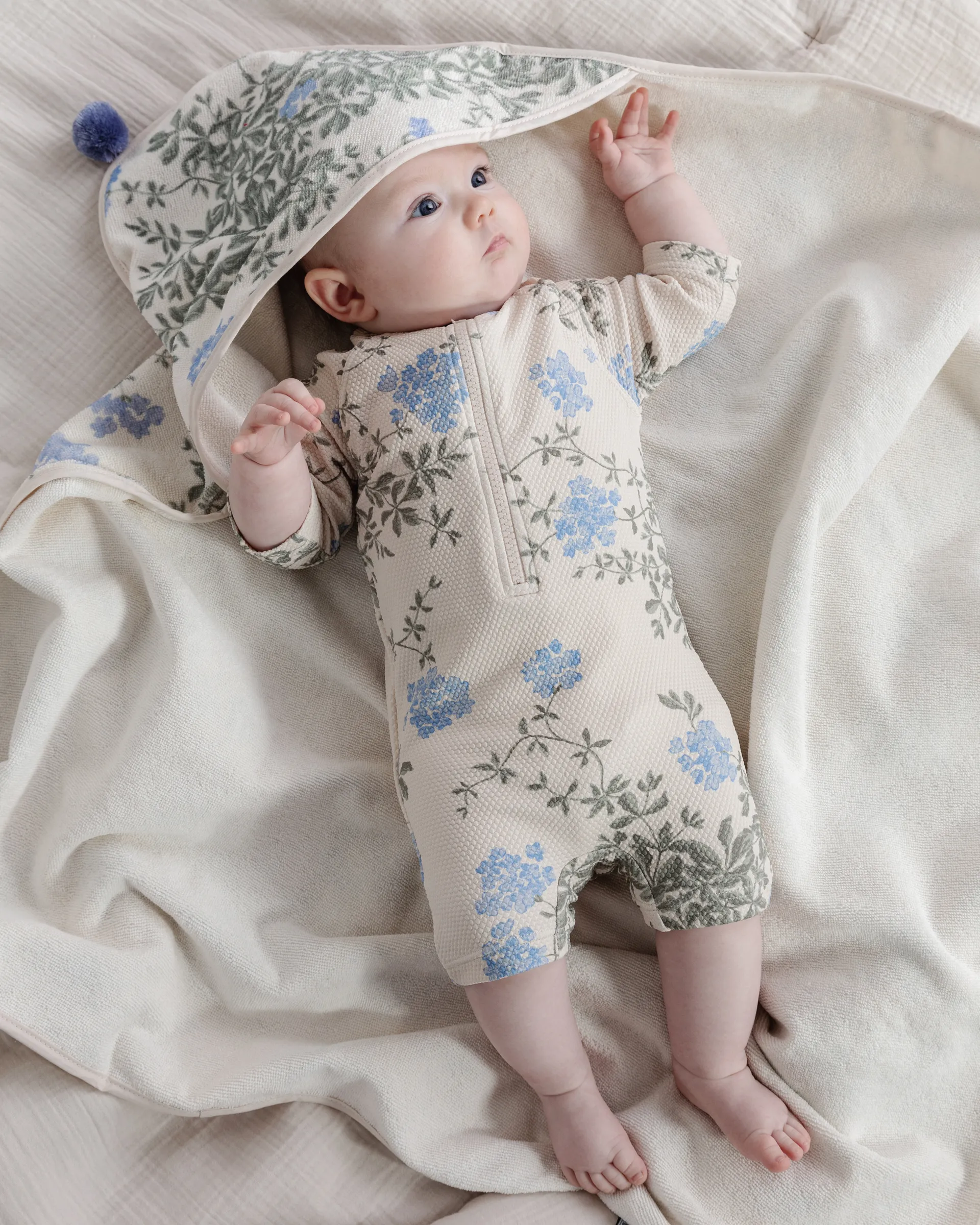 Plumbago Terry badhanddoek met capuchon, 80x80 cm Garbo&Friends