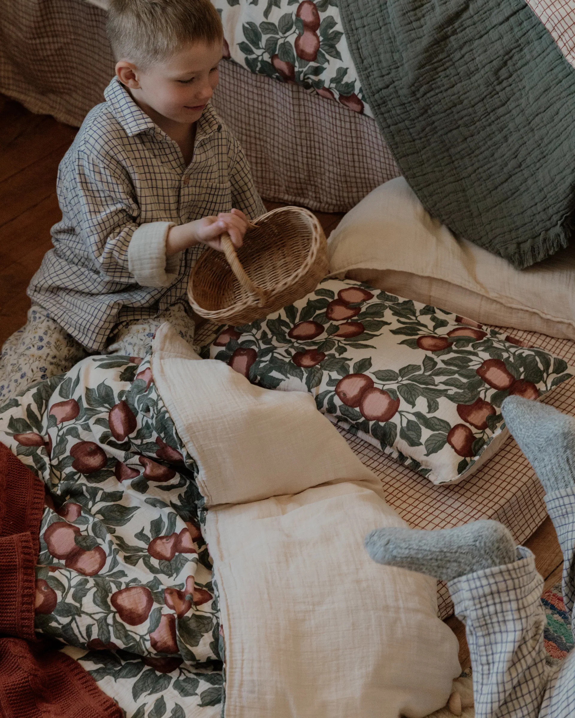 Pomme Muslin beddengoedset junior, 100x140 cm/40x60 cm Garbo&Friends