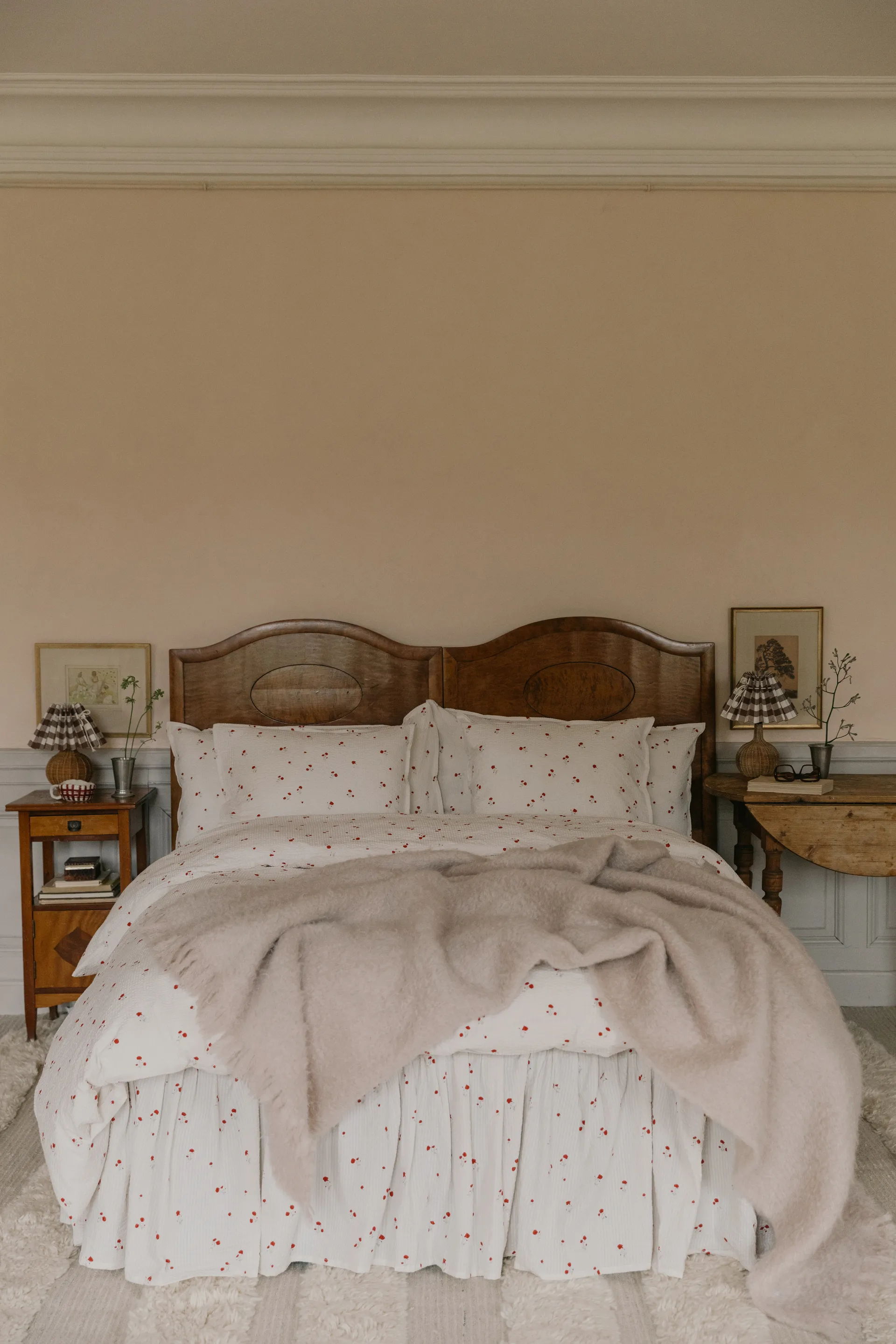 Poppy Seersucker bedrok, 160x200x53 cm Garbo&Friends