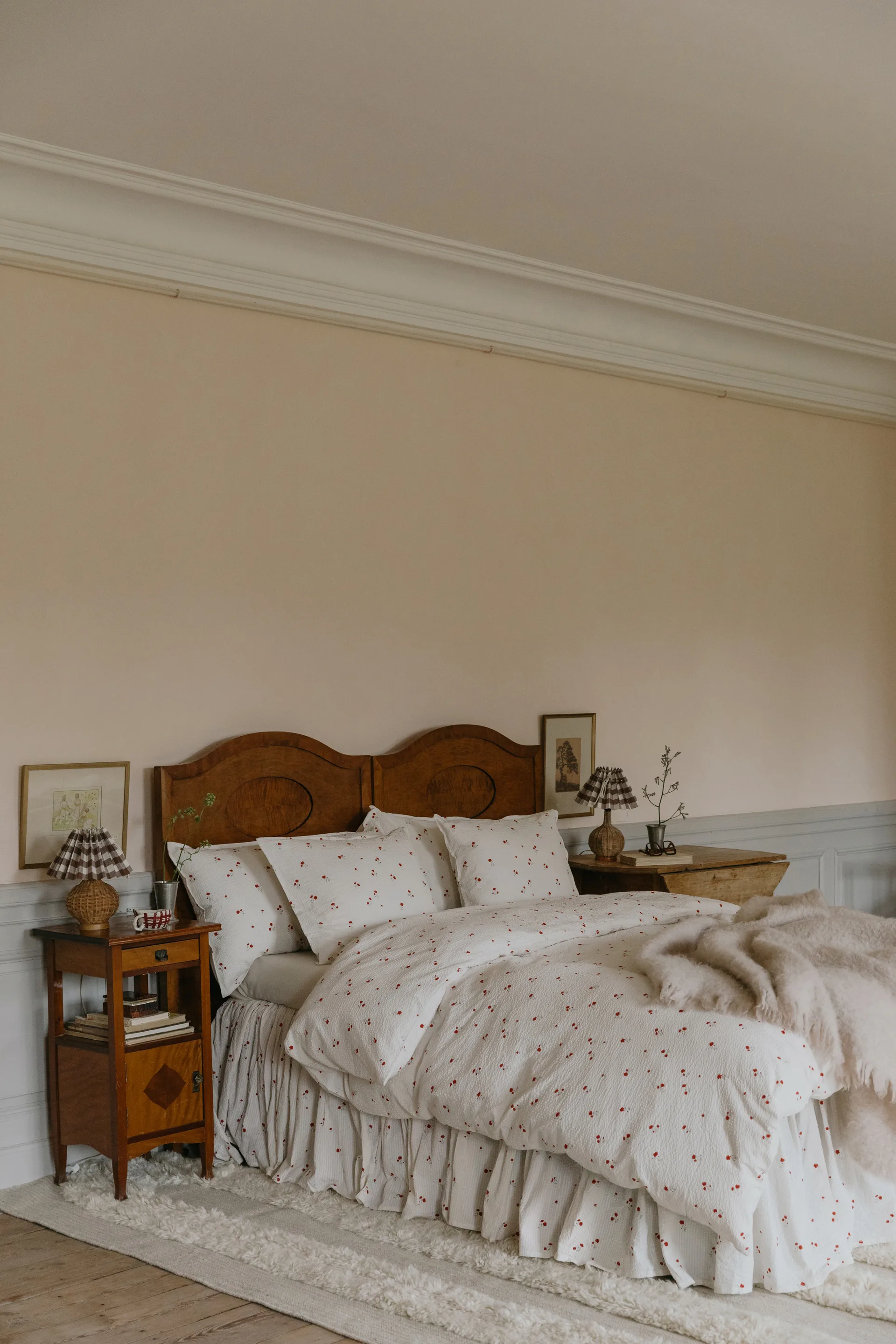 Poppy Seersucker bedrok, 90x200x45 cm Garbo&Friends