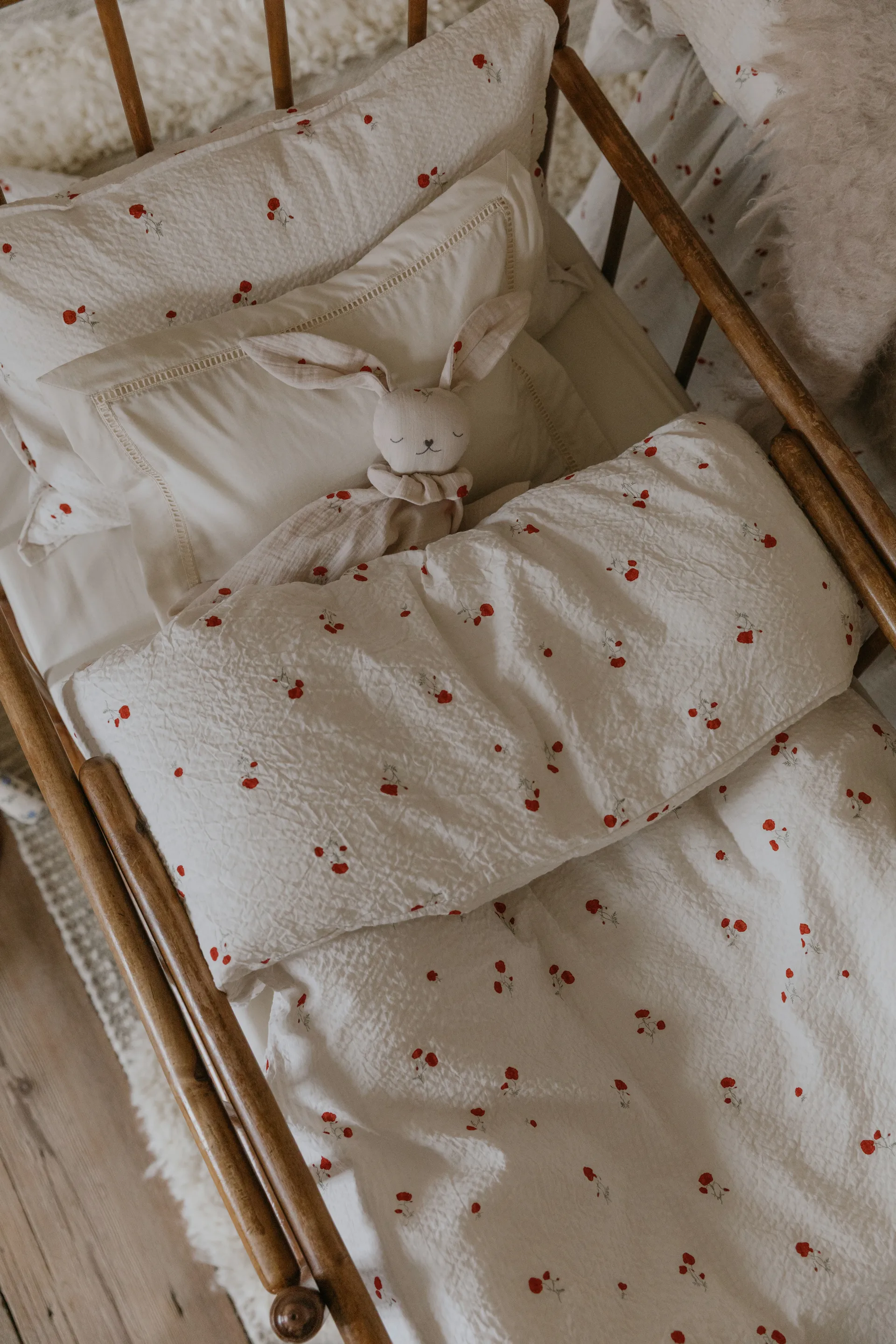 Poppy Seersucker bedset baby, 70x80 cm/28x35 cm Garbo&Friends