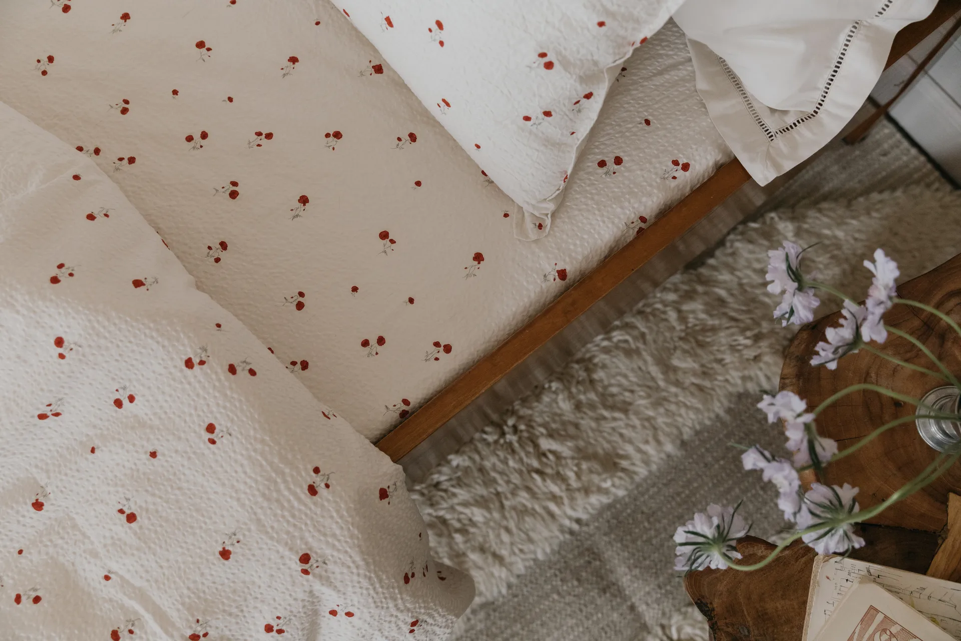 Poppy Seersucker hoeslaken, 180x200x30 cm Garbo&Friends