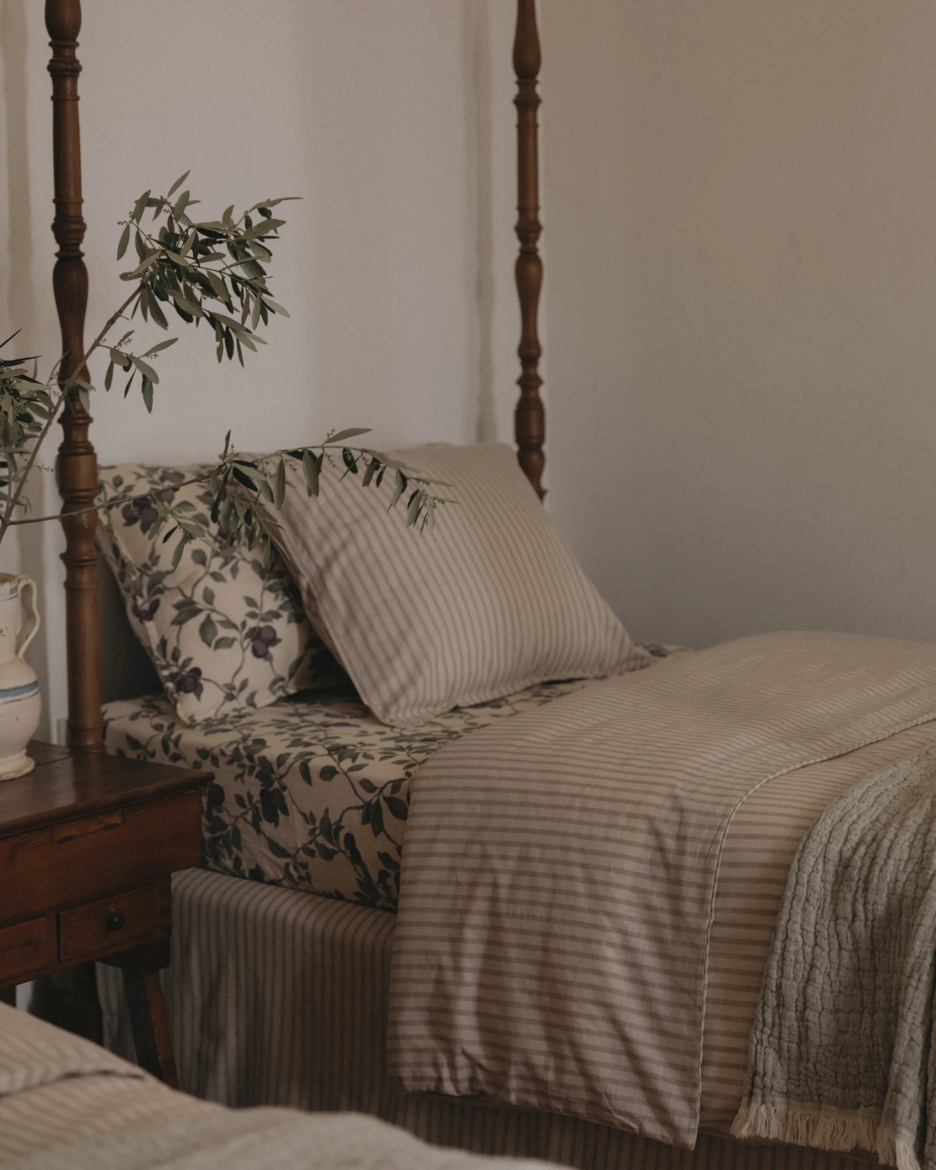 Stripe Mauve beddengoed, 150x210 cm/50x60 cm Garbo&Friends