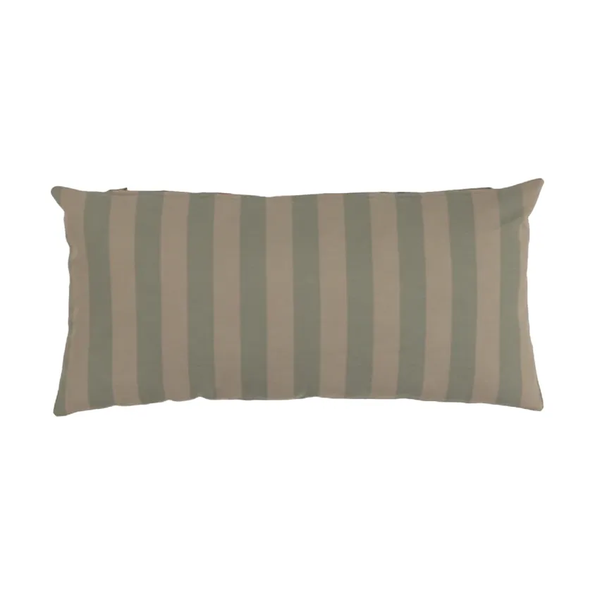 Garden Glory gestreept kussen, Eucalyptusgroen-beige, 25x50 cm Garden Glory