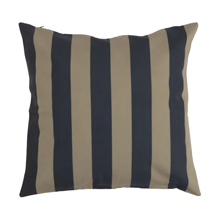 Garden Glory gestreept kussen, Zwart-beige, 50x50 cm Garden Glory