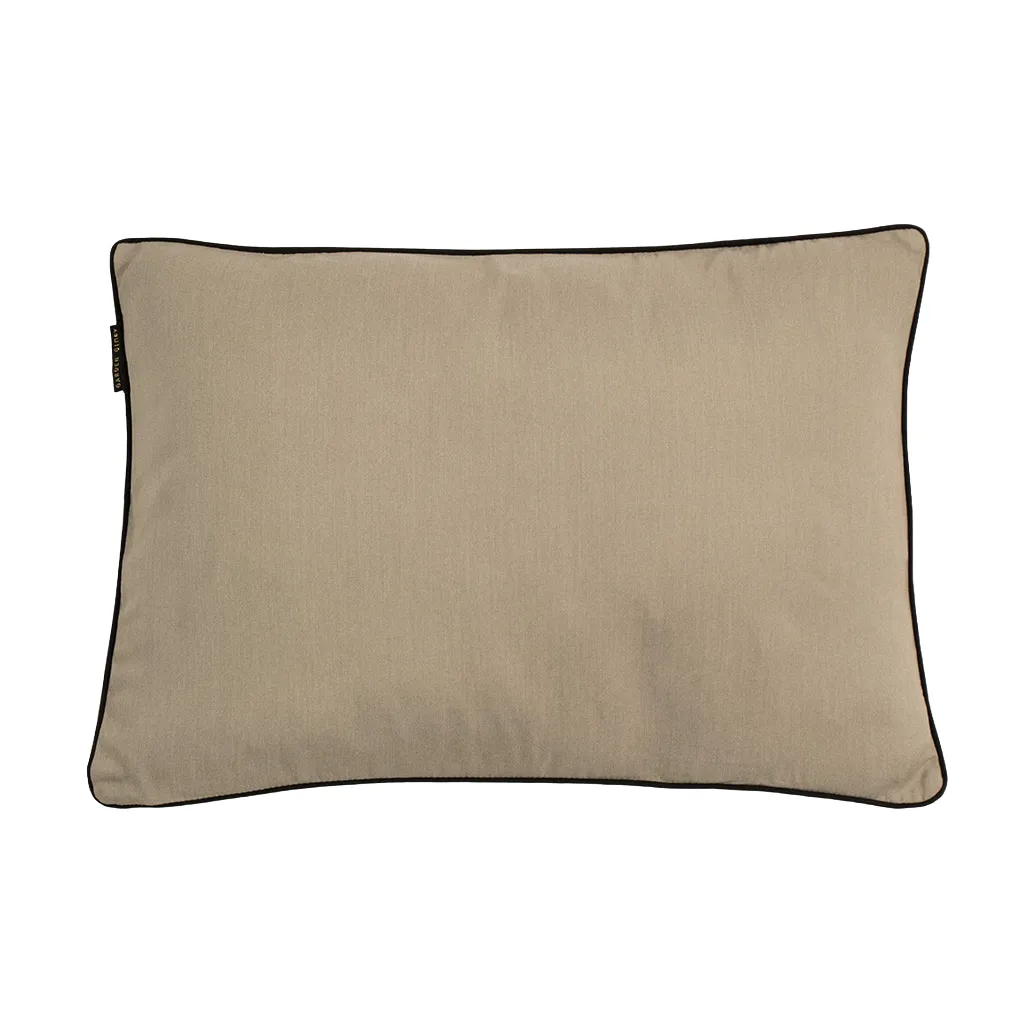 Garden Glory kussen, Beige met zwarte rand, 50x70 cm Garden Glory