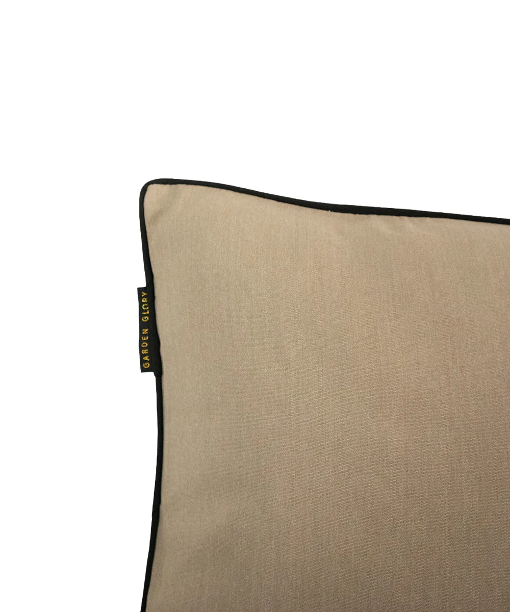 Garden Glory kussen, Beige met zwarte rand, 50x70 cm Garden Glory