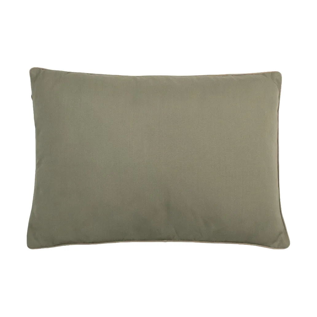 Garden Glory kussen, Eucalyptusgroen met beige rand, 50x70 cm Garden Glory