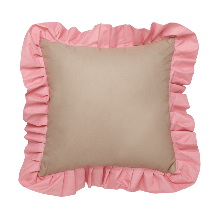 Garden Glory Outdoor kussen met volant 45x45 cm - Beige-pink - Garden Glory