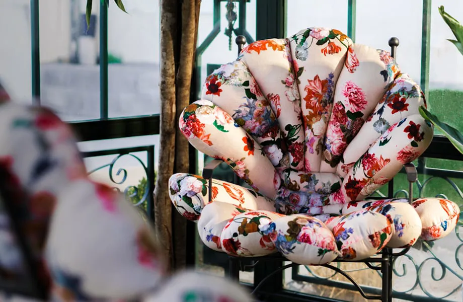 Garden Glory Shell zitkussen, Flower Garden Glory