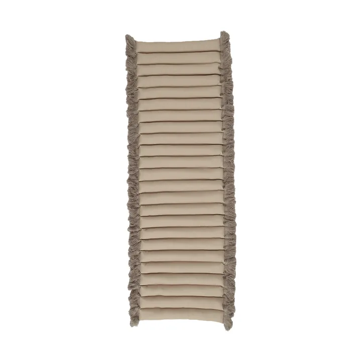 Garden Glory zitkussen met franjes - Beige, beige franje, 38x120 cm - Garden Glory