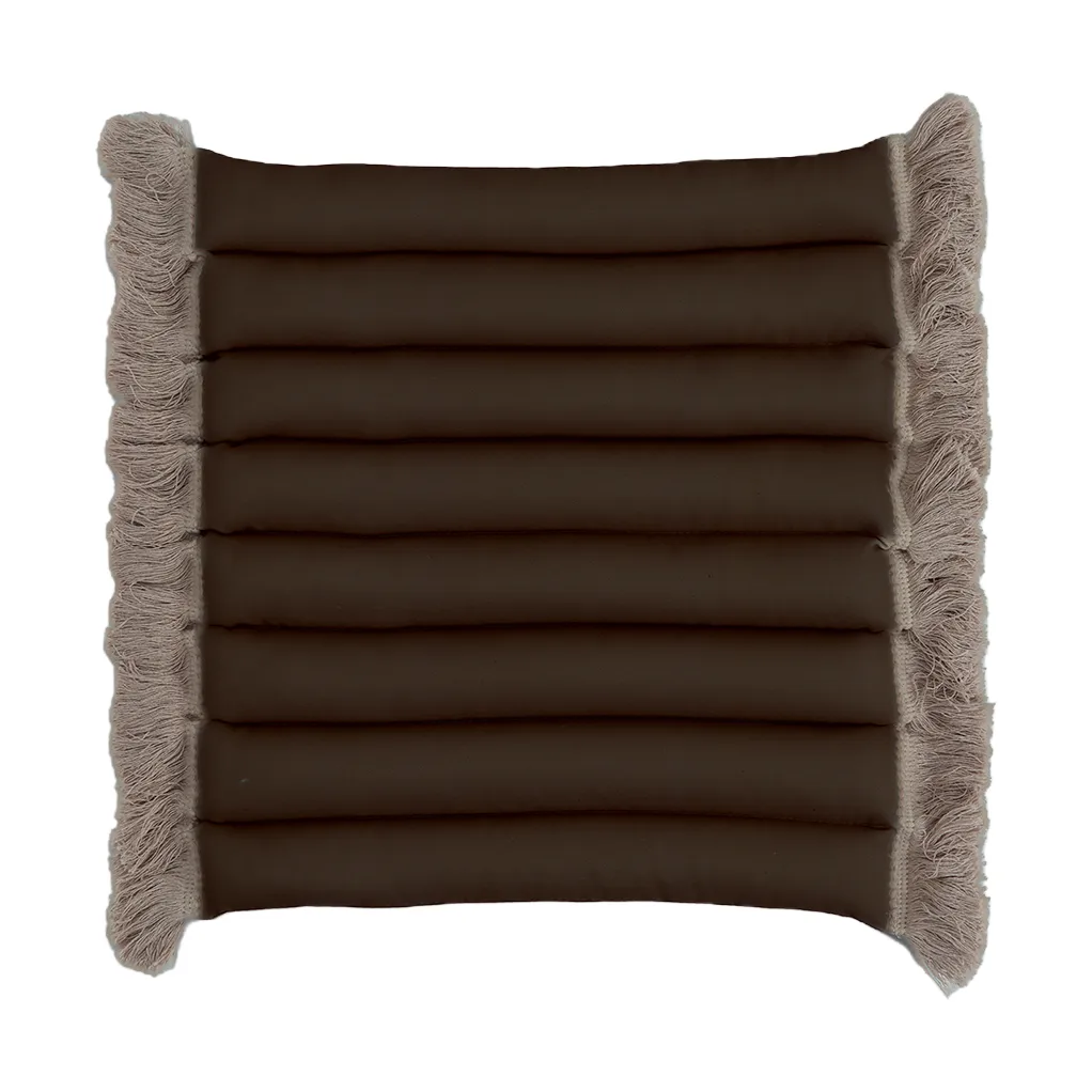 Garden Glory zitkussen met franjes, Beige, beige franje, 38x40 cm Garden Glory