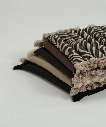 Garden Glory zitkussen met franjes - Beige, beige franje, 38x40 cm - Garden Glory