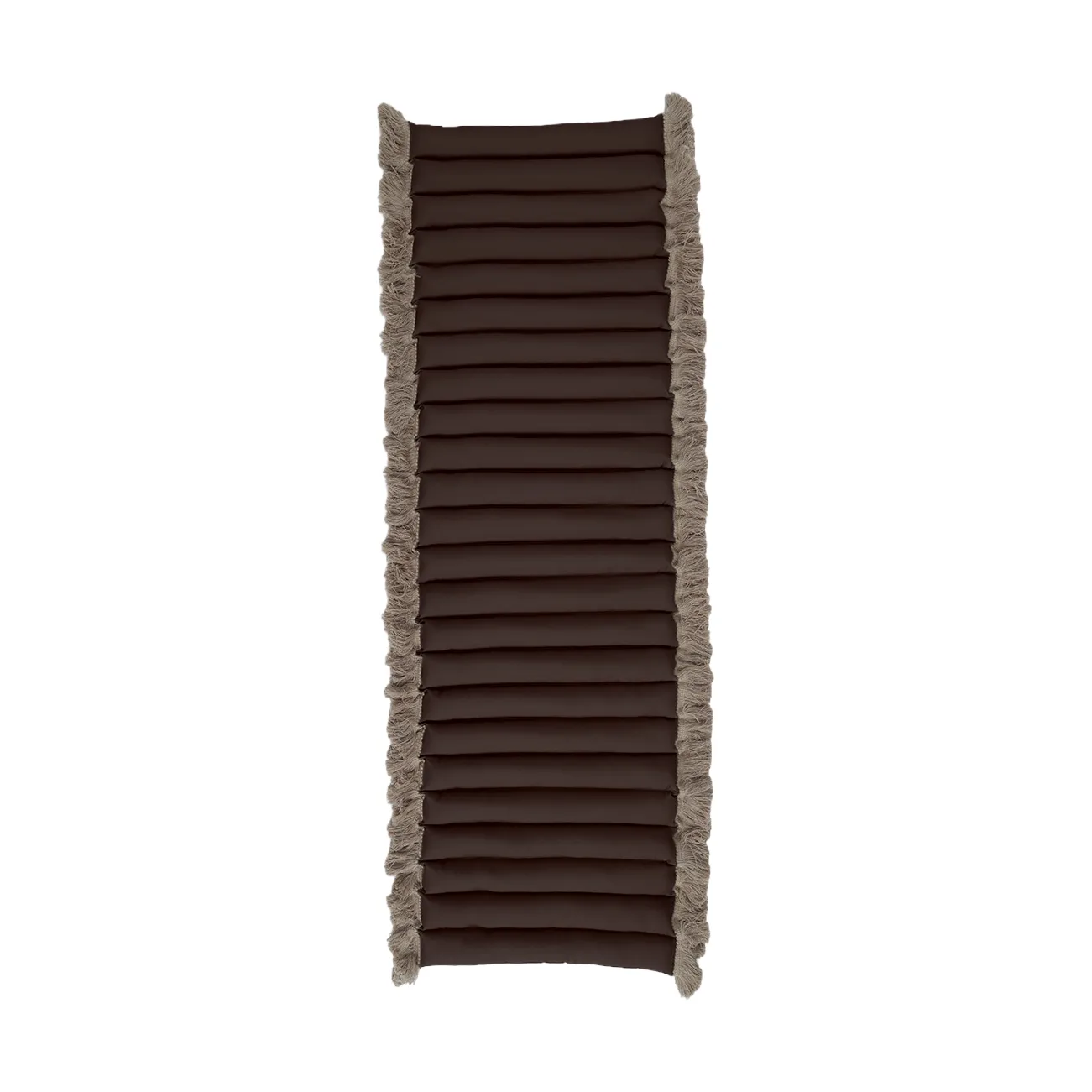 Garden Glory zitkussen met franjes, Bruin, beige franje, 38x120 cm Garden Glory