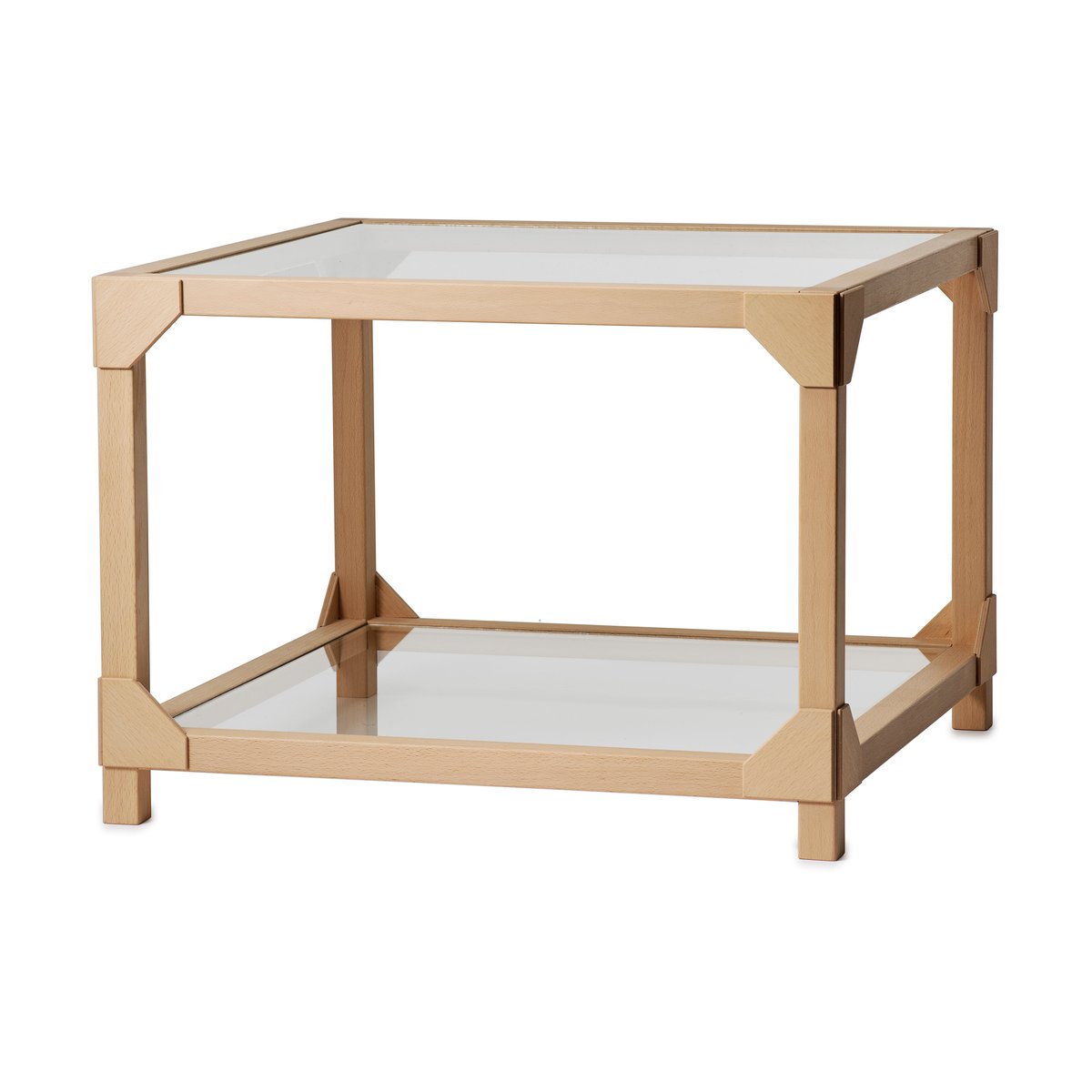 Gärsnäs Bleck Salontafel 55x55 cm glas Beuk-natural