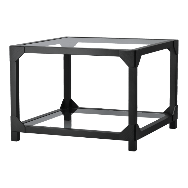 Bleck Salontafel 55x55 cm glas - Beuk-zwarte beits - Gärsnäs