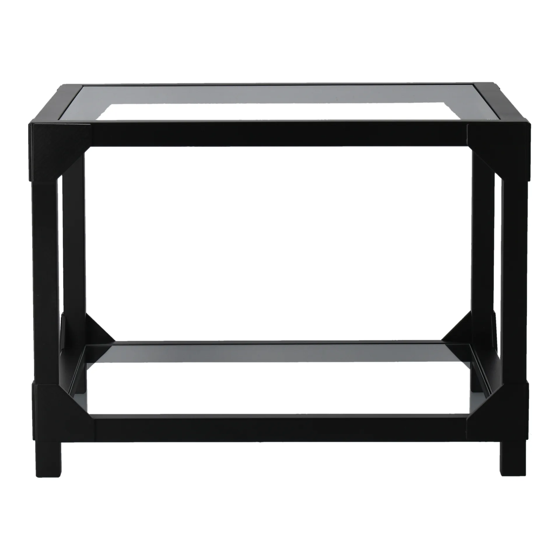 Bleck Salontafel 55x55 cm glas, Beuk-zwarte beits Gärsnäs