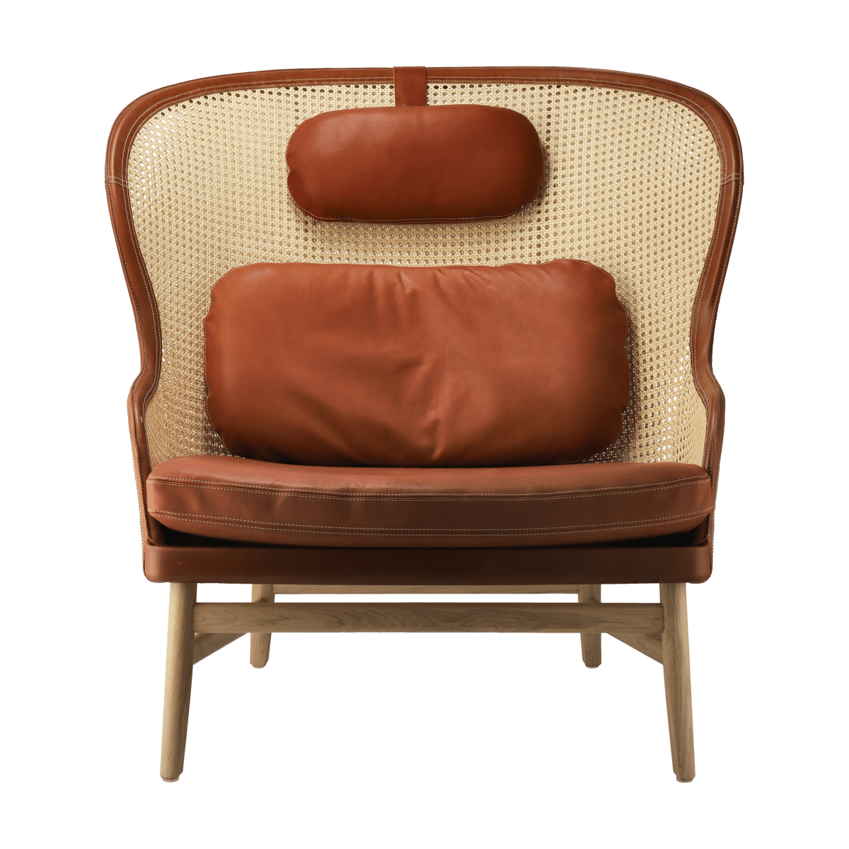 Gärsnäs Dandy fauteuil Eiken-natural-Tärnsjö leer cognac