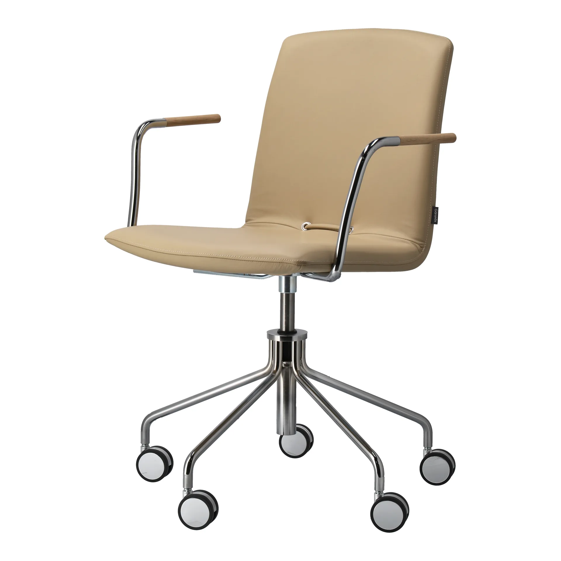 Day armstoel draaibaar chroom, Eiken-natural-H&S-elmosoft 02119 Gärsnäs