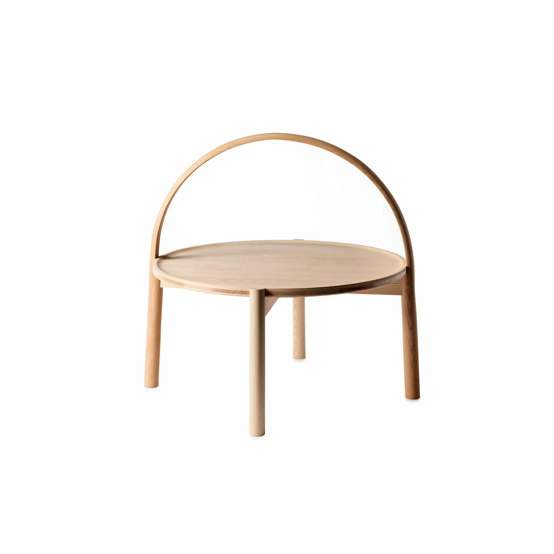 Elna salontafel, Essenhout-white-Ø60 cm m. beugel Gärsnäs