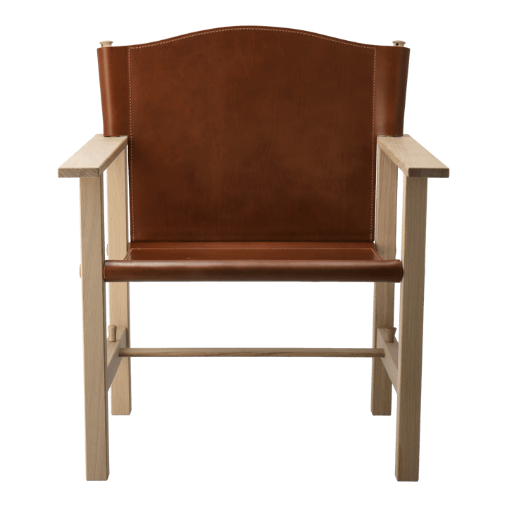 Ferdinand fauteuil, Eiken-onbehandeld-Tärnsjö leer cognac Gärsnäs