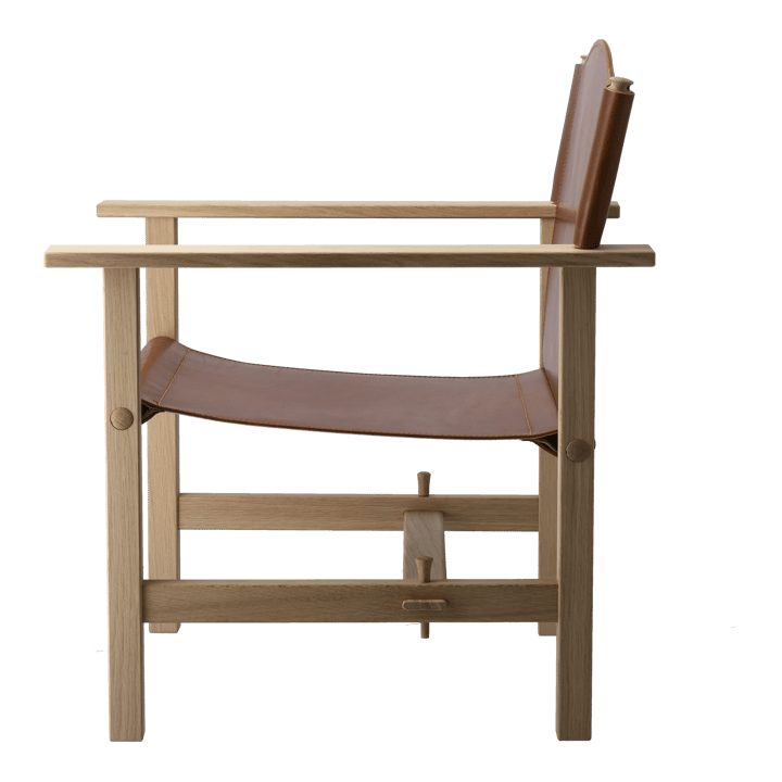 Ferdinand fauteuil, Eiken-onbehandeld-Tärnsjö leer cognac Gärsnäs