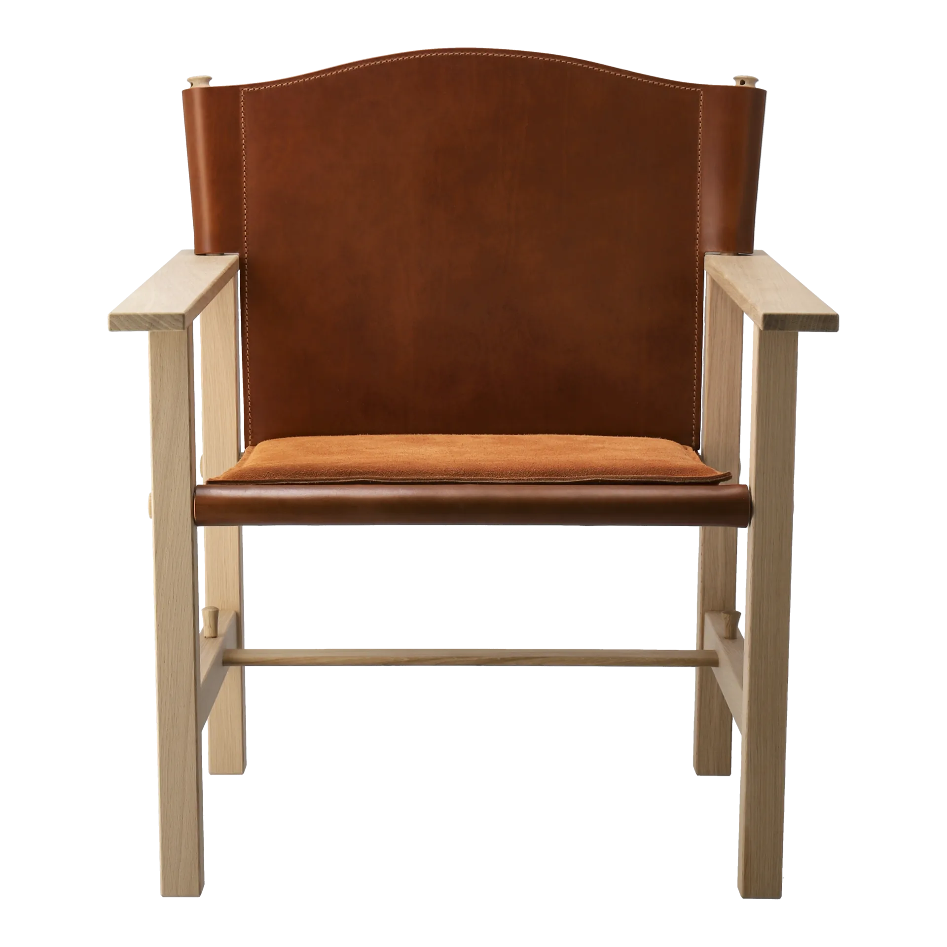 Ferdinand fauteuil, Eiken-onbehandeld-Tärnsjö leer cognac Gärsnäs
