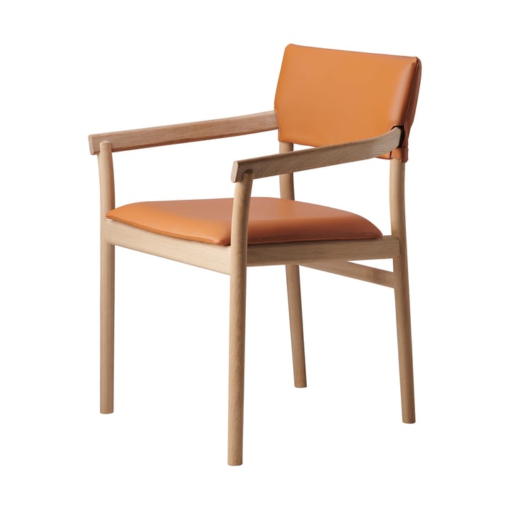 Vyn armstoel met gestoffeerde rug, Monocoat natural-Elmosoft 43283 Gärsnäs