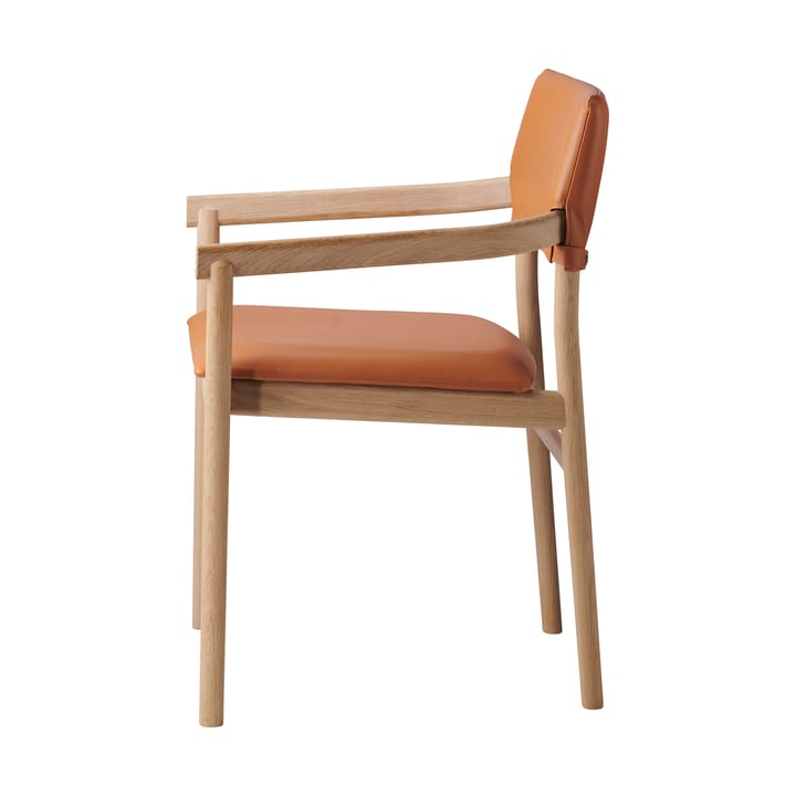 Vyn armstoel met gestoffeerde rug, Monocoat natural-Elmosoft 43283 Gärsnäs