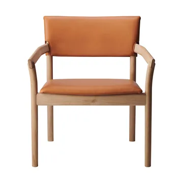 Vyn armstoel met gestoffeerde rug - Monocoat natural-Elmosoft 43283 - Gärsnäs