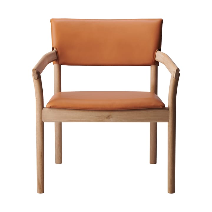 Vyn armstoel met gestoffeerde rug - Monocoat natural-Elmosoft 43283 - Gärsnäs
