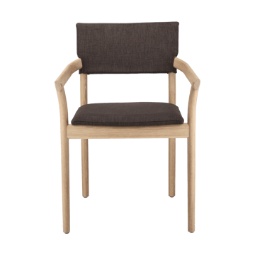 Vyn armstoel met gestoffeerde rug - Monocoat natural-Lido 46 mole - Gärsnäs