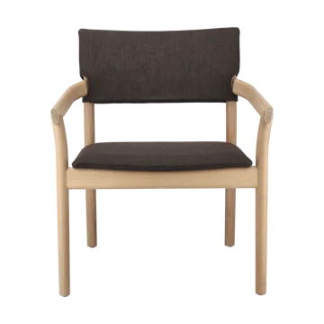 Vyn armstoel met gestoffeerde rug - Monocoat natural-Lido 46 mole - Gärsnäs