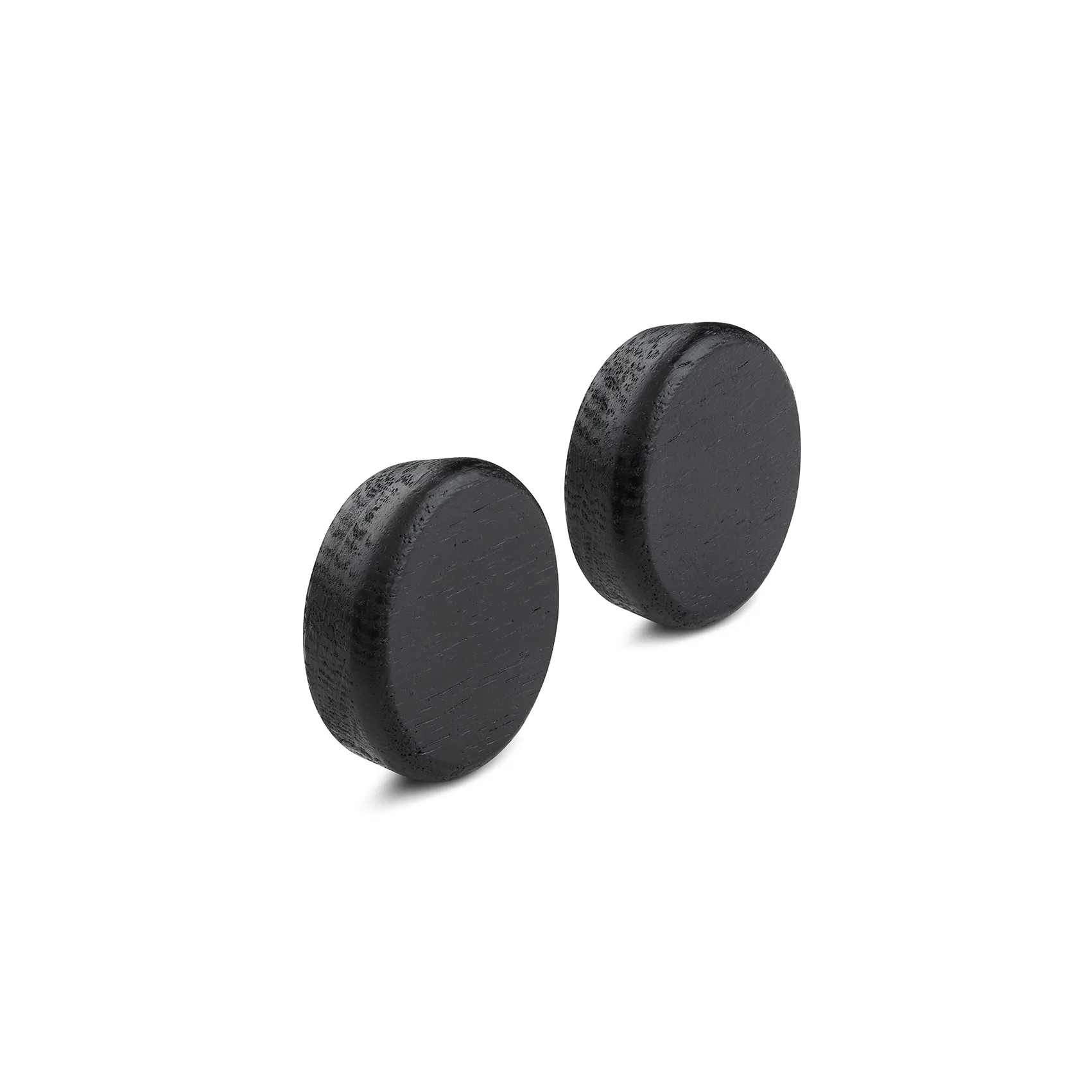 Flex Button knoppen voor magneetstrip 2 stuks, Zwartgebeitst eikenhout Gejst