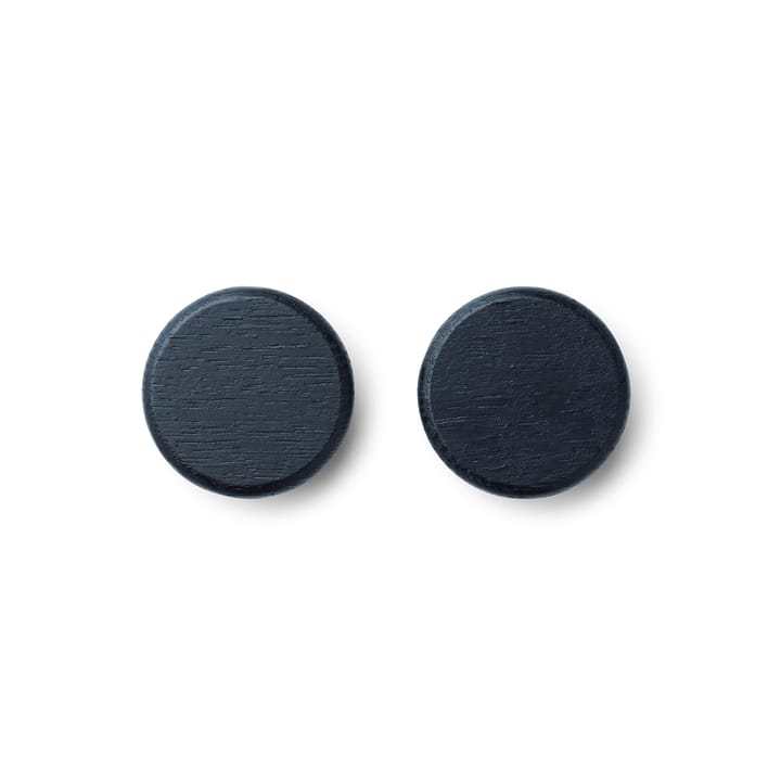 Flex Button knoppen voor magneetstrip 2 stuks, Zwartgebeitst eikenhout Gejst