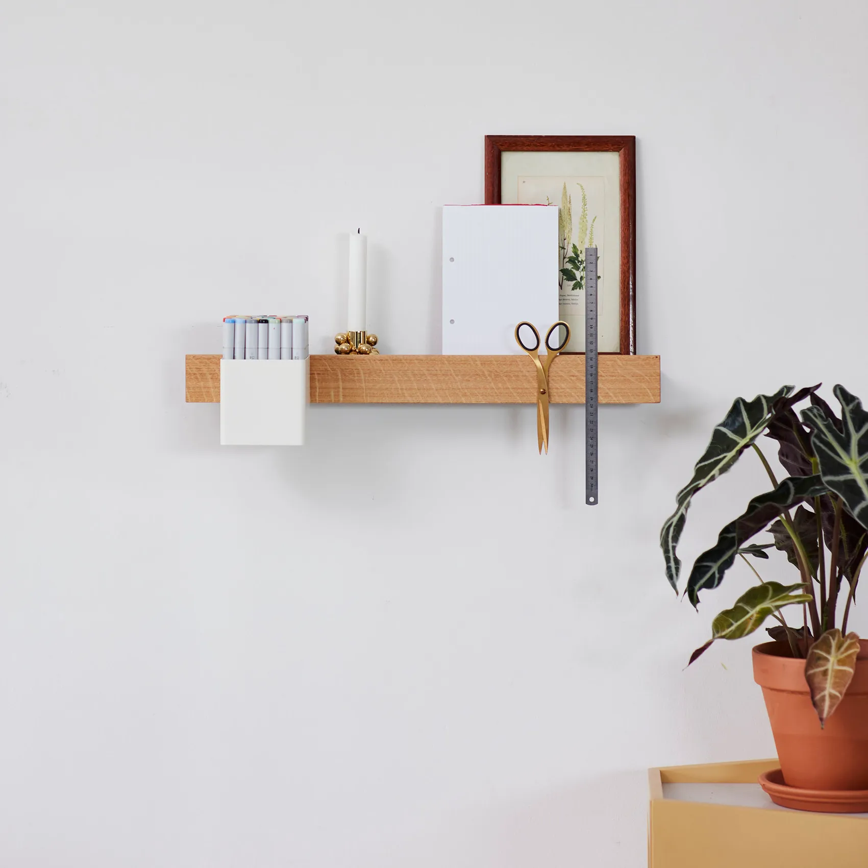 Flex Rail magneetrail 60 cm, Eikenhout-wit Gejst