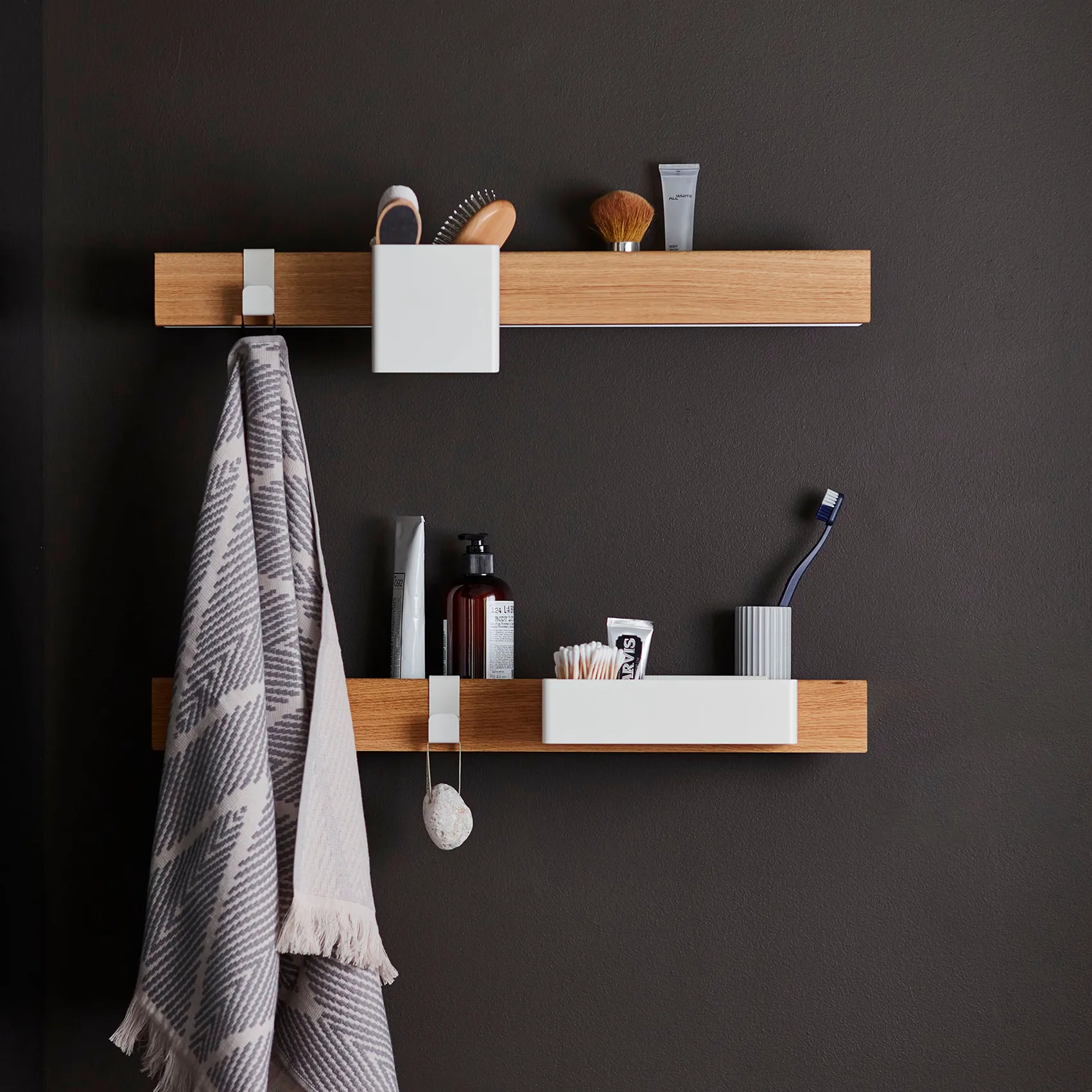 Flex Rail magneetrail 60 cm, Eikenhout-wit Gejst