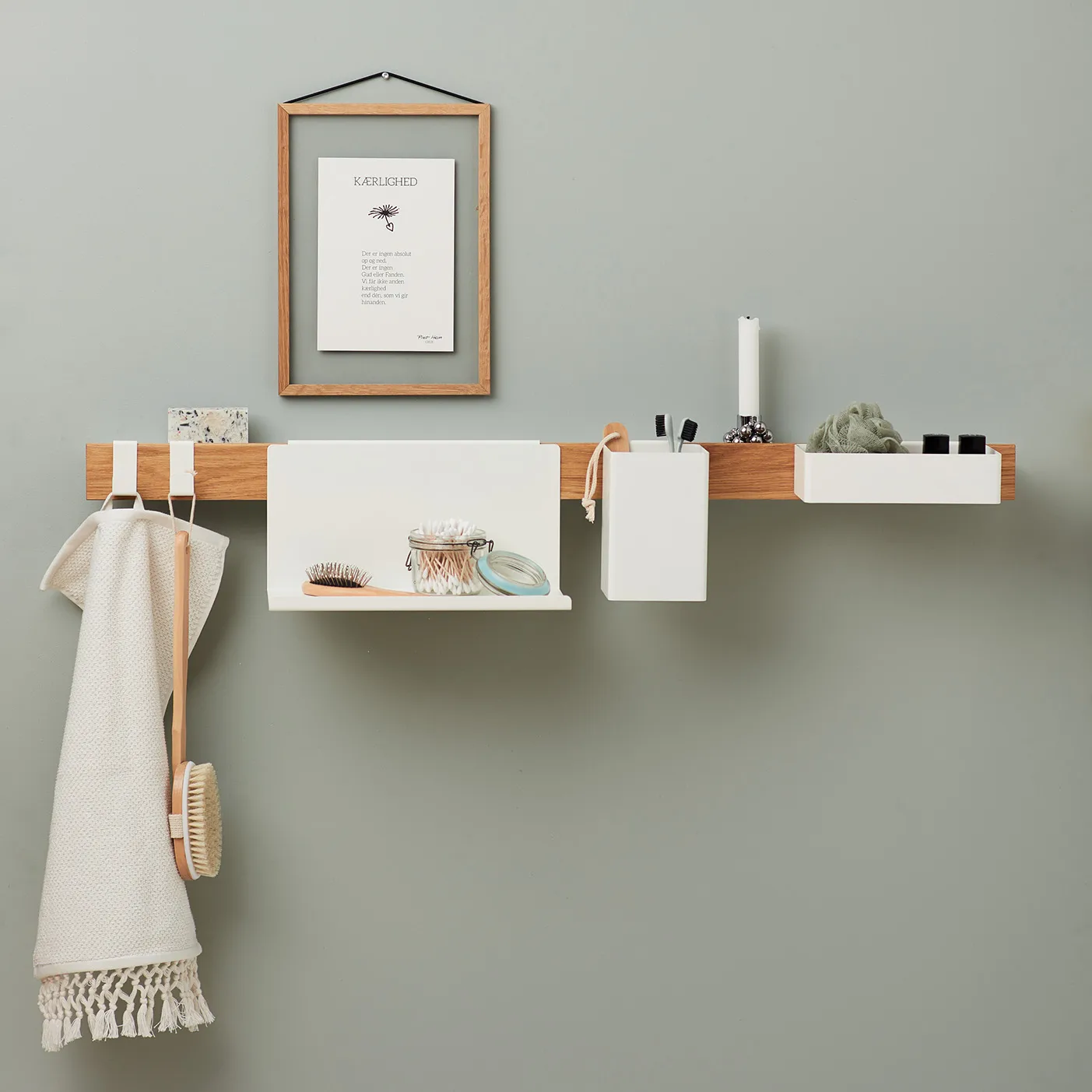 Flex Shelf plank 21 cm, Wit Gejst