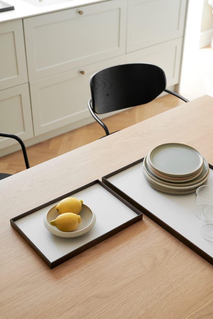 Frame dienblad large 35,5x50,6 cm, Gerookt eikenhout-beige Gejst
