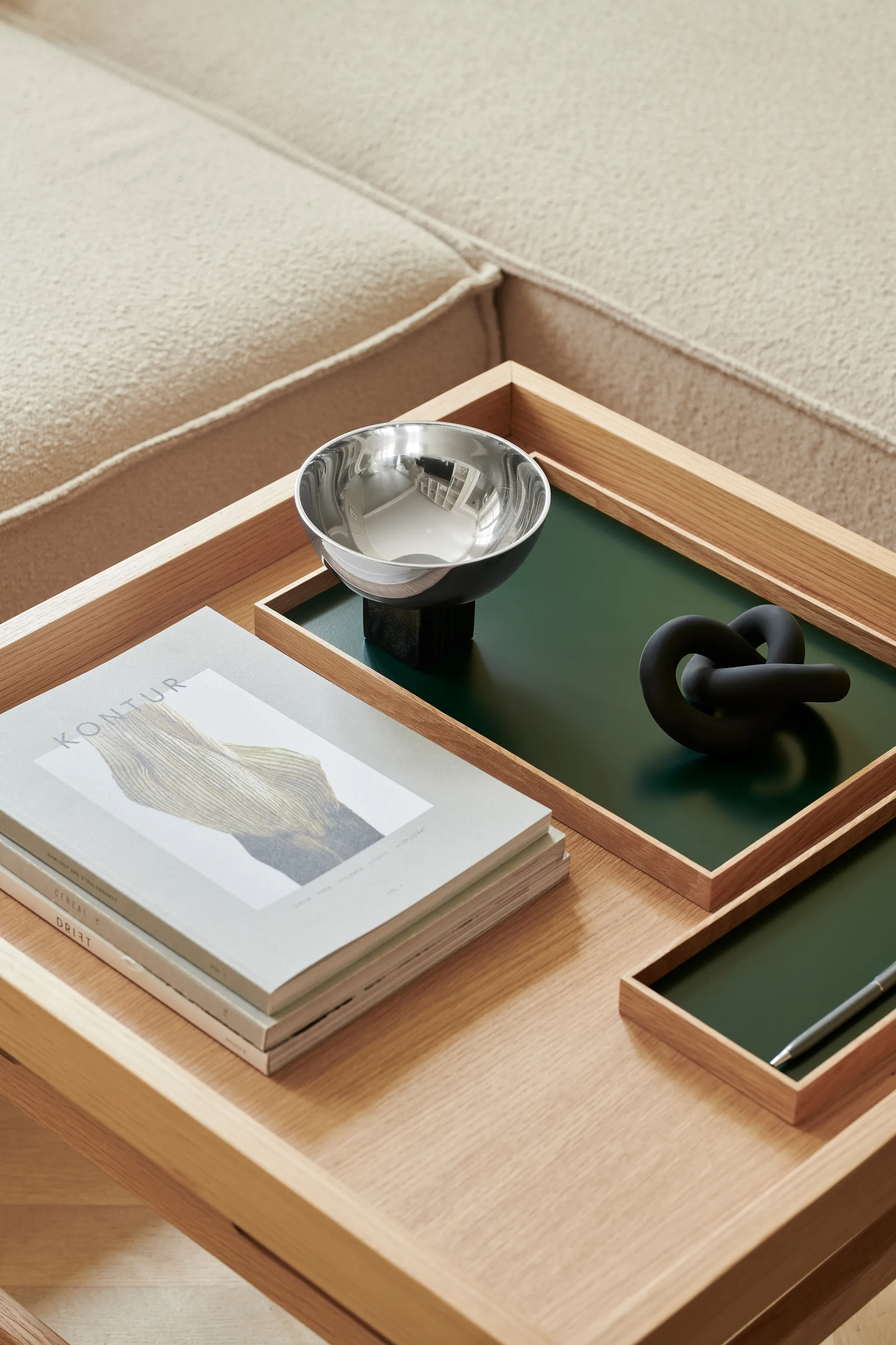 Frame dienblad small 11x32,4 cm, Eikenhout-groen Gejst