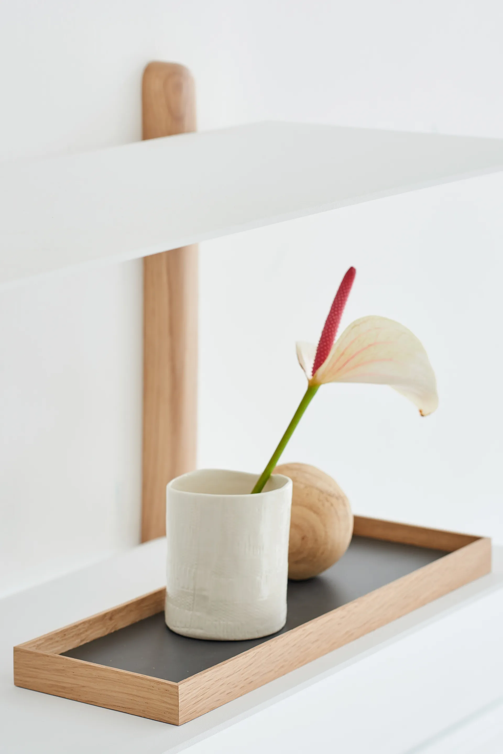 Frame dienblad small 11x32,4 cm, Eikenhout-lichtgrijs Gejst