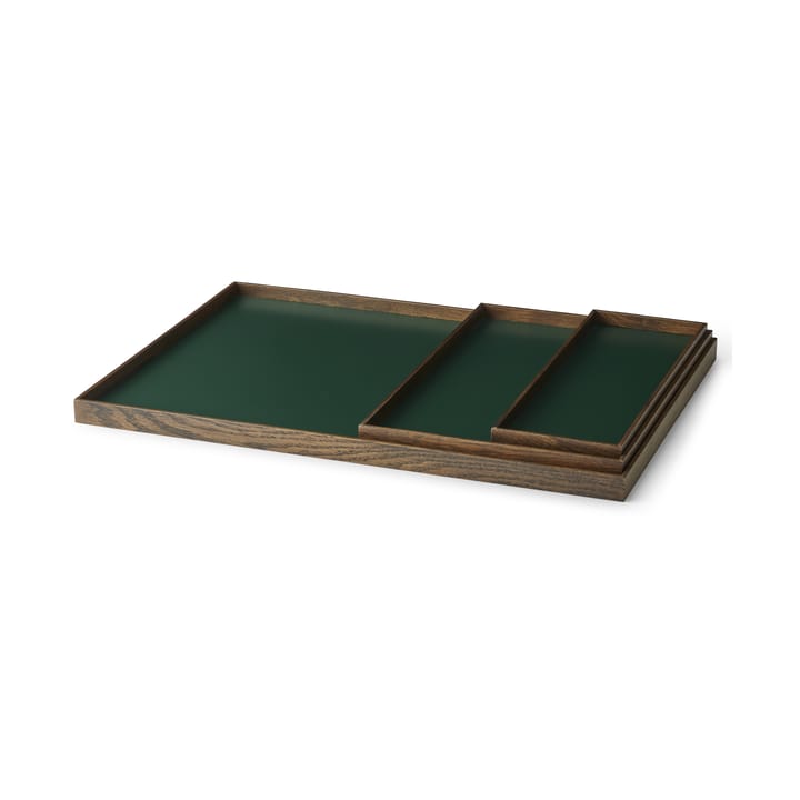 Frame dienblad small 11x32,4 cm, Gerookt eikenhout-groen Gejst