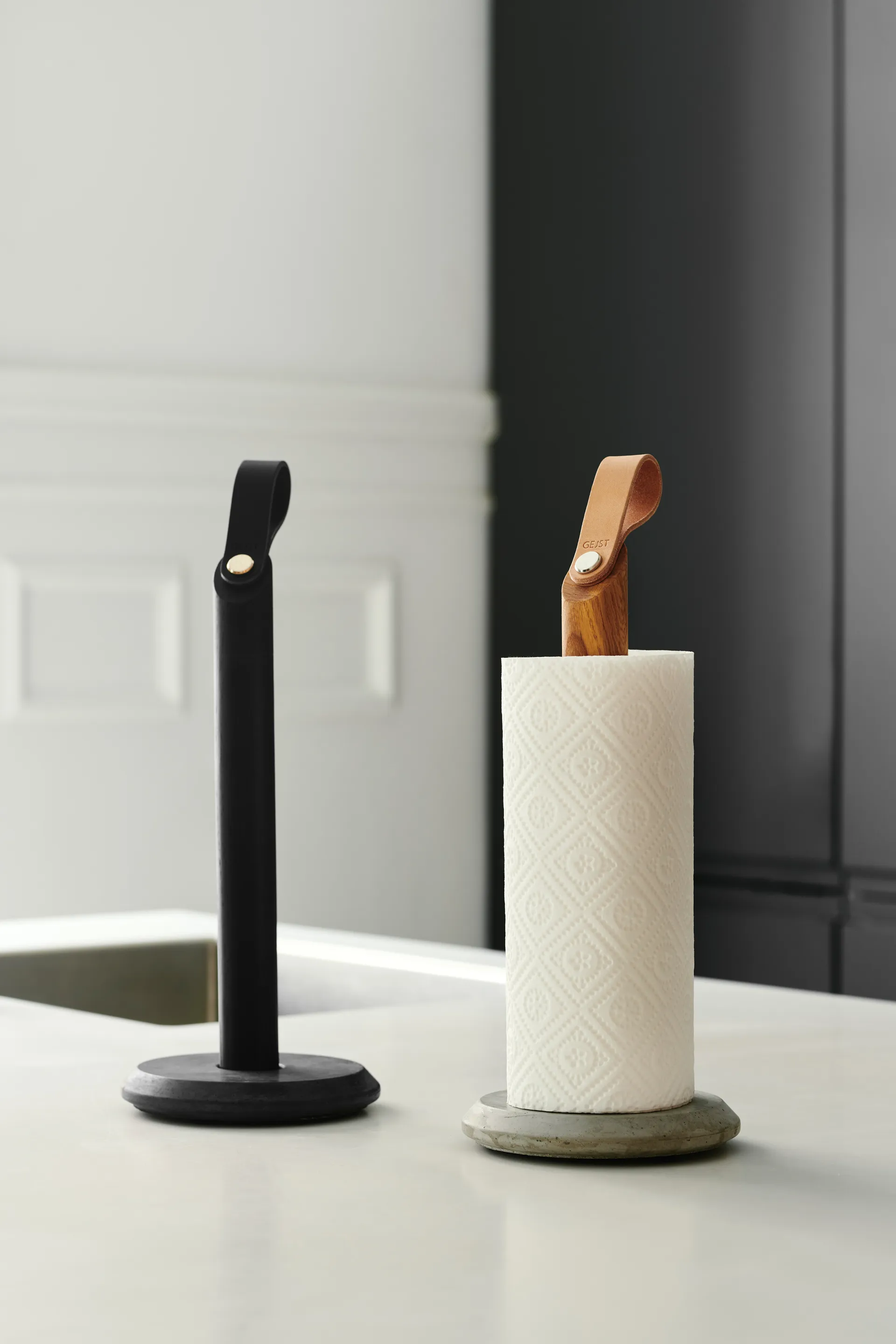 Grab keukenrolhouder, Eikenhout Gejst